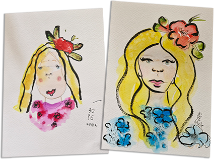 Live-Painting oder Kinder beim Malen mit Nicole Maaß